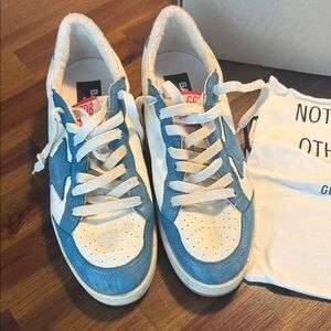 Golden Goose White and Blue Women's Sneakers